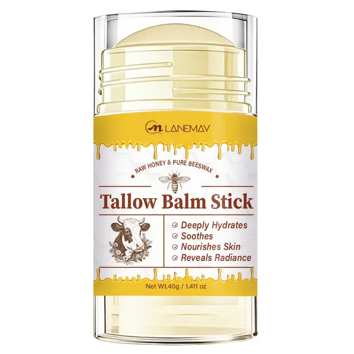 Baume multi-usage en stick au suif de bœuf nourri à l'herbe et au miel cru | Hydrate en profondeur