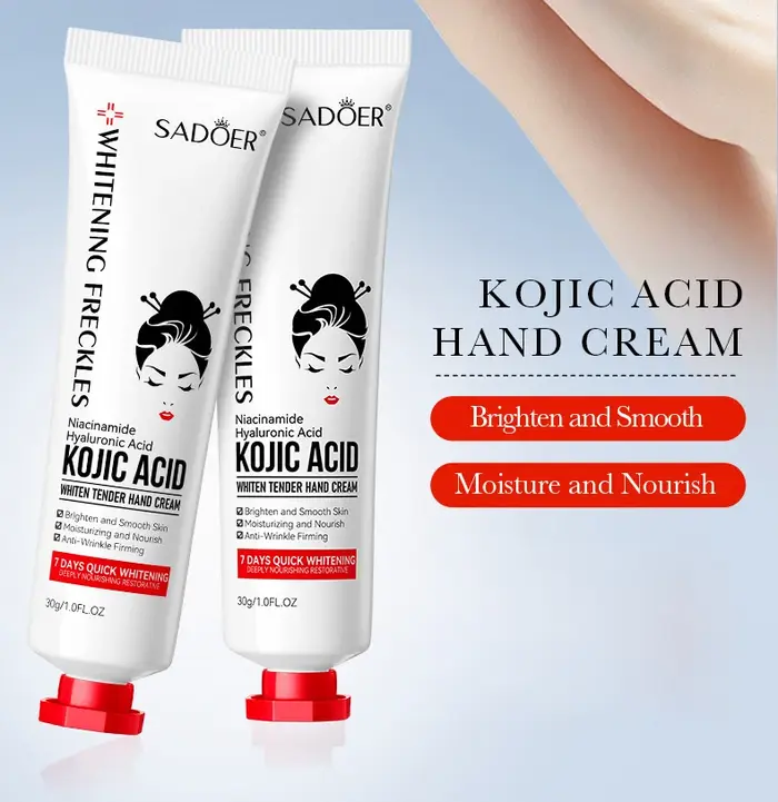 SADOER crème pour les mains à l'acide kojique hydratant nourrissant éclaircissant crèmes