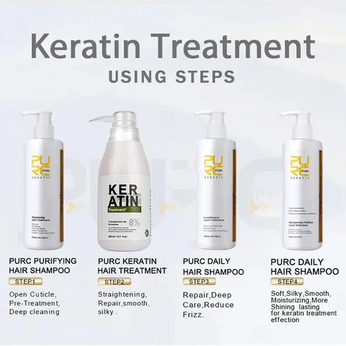 PURC Daily Conditioner Kératine Traitement Post-Astraightenant Nouris et Hydrate Masque capillaire 300 ml