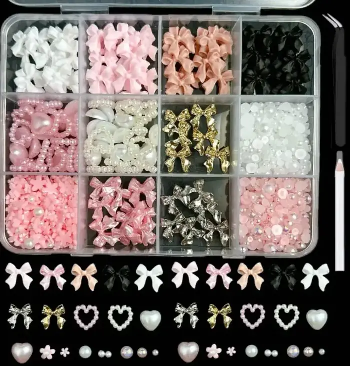 Boîte de breloques pour ongles