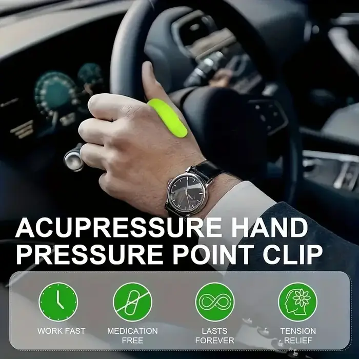 Clip d'acupression pour soulager la migraine et la tension - Massage du point