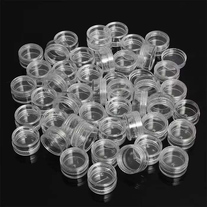 Mini pots cosmétiques transparents 5g pour échantillons de crème, contenants pour nail art, petits p