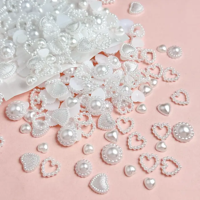 Breloques rondes minimalistes pour ongles