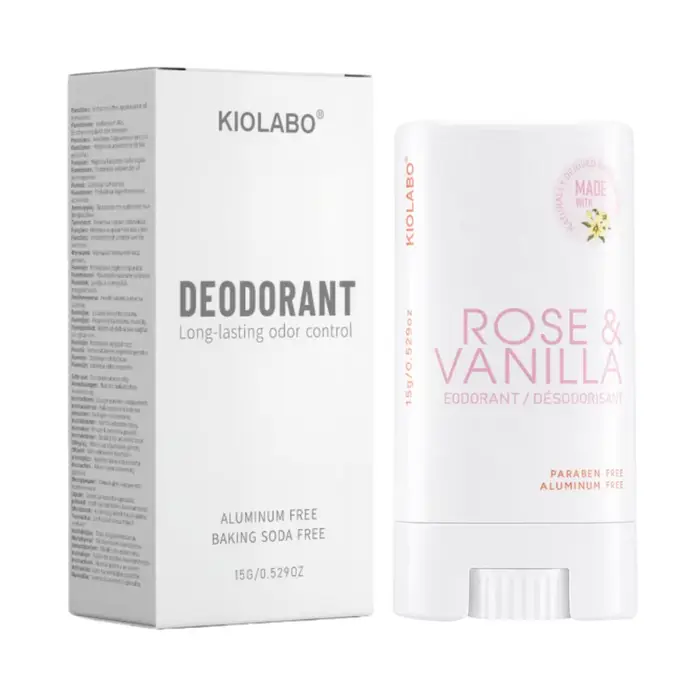 Crème désodorisante 15g, compacte et portable, garde la fraîcheur toute la journée, convient aux ais