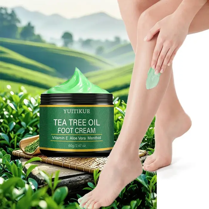 Crème pour les pieds à l'huile d'arbre à thé YUITIKUE - Formule douce au camélia