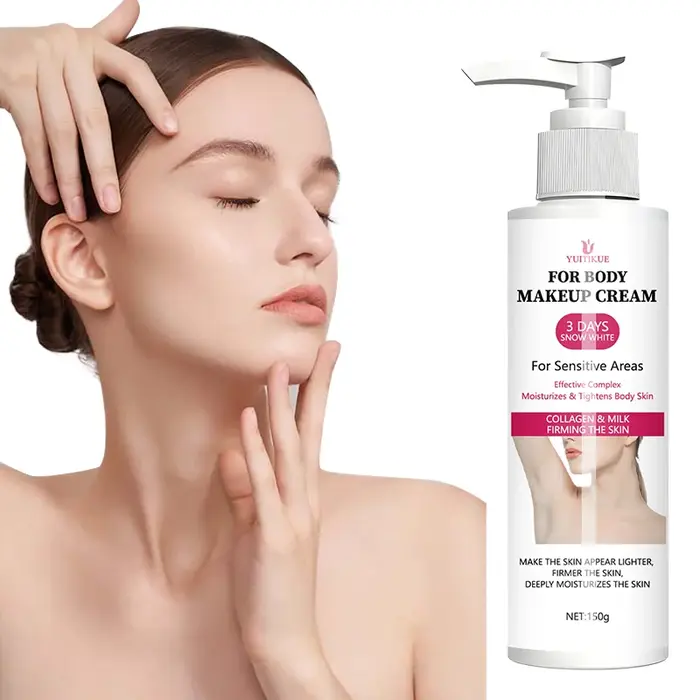 YUITIKUE Crème Corporelle Éclaircissante 3 Jours Effet Neige 150g - avec Collagène & Lait