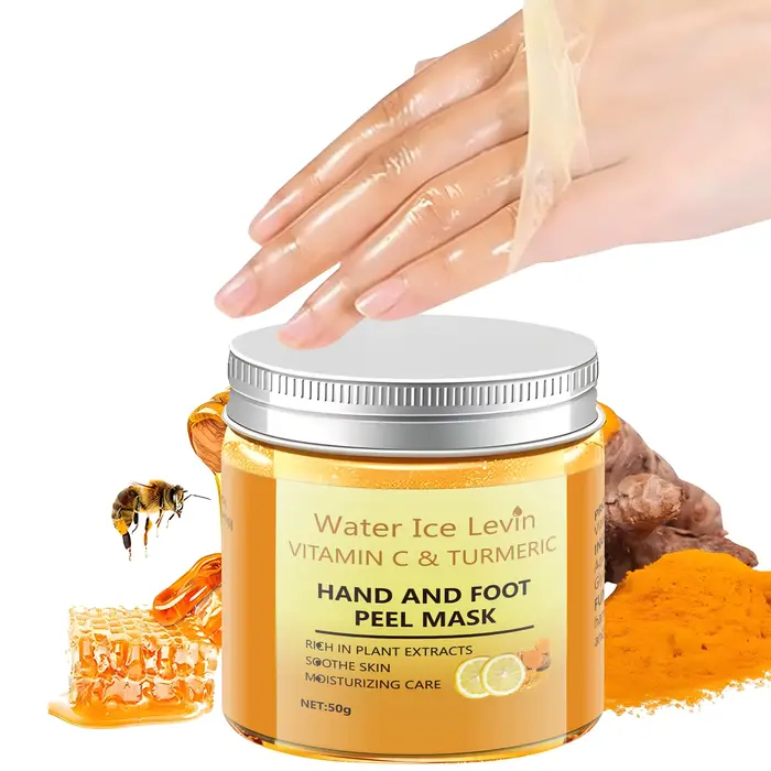 Masque pour les mains et les pieds au curcuma et à la vitamine C