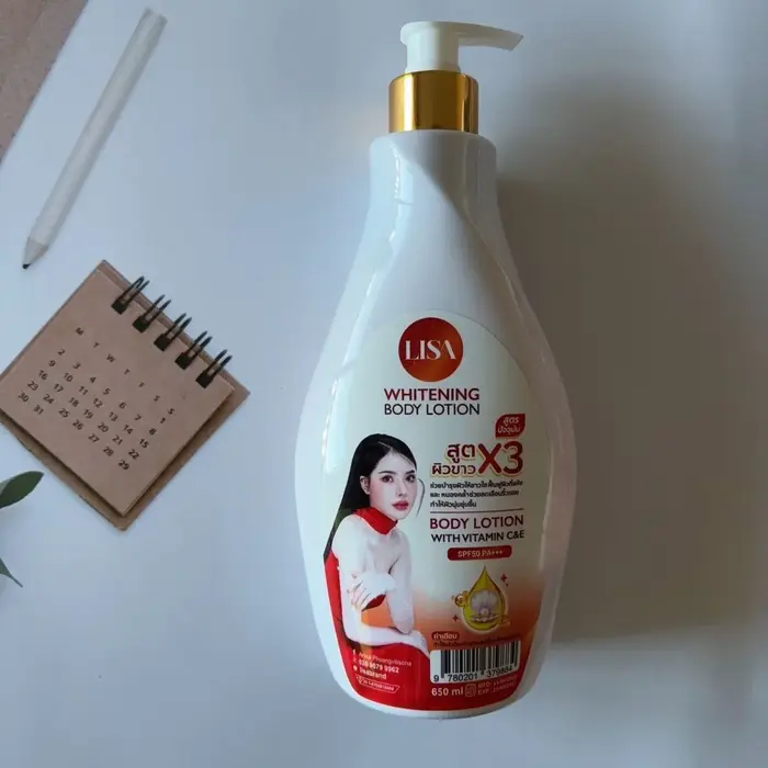 Kit de soin de la peau LISA Whitens Set Thaïlande X3 Collagène, élimine les taches brunes, sérum, go