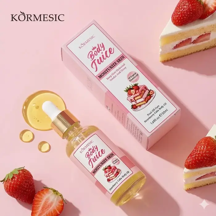 KORMESIC Huile corporelle gâteau aux fraises - Hydratant