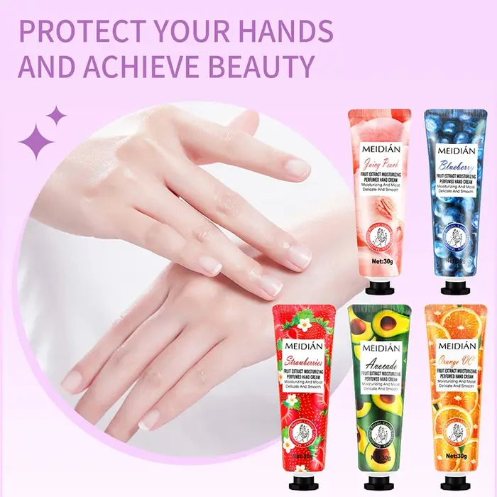 Meidian Fruit Fragrance Hand Cream Pack de 5 en boîte