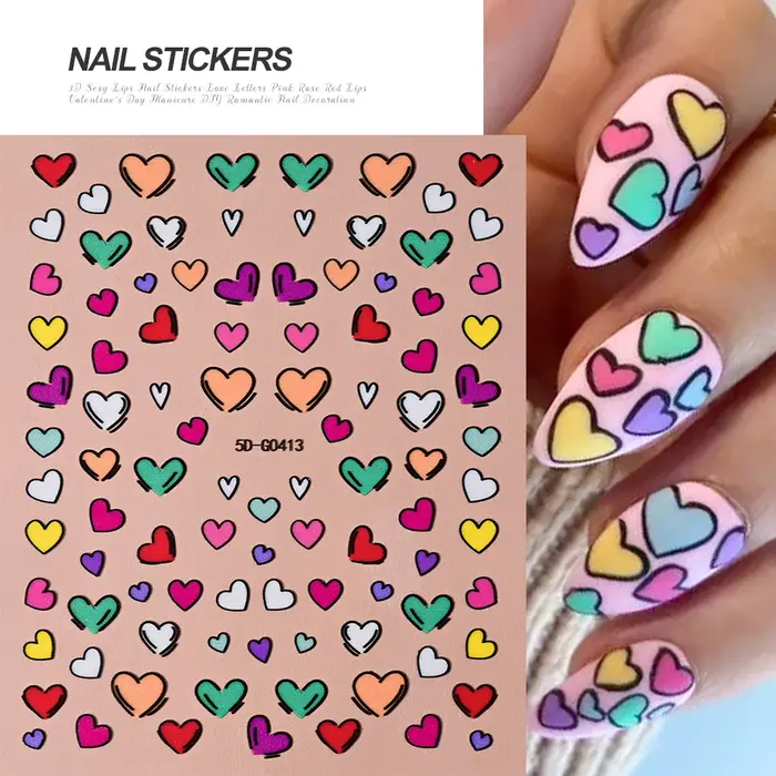 Décalcomanies autocollantes pour les ongles