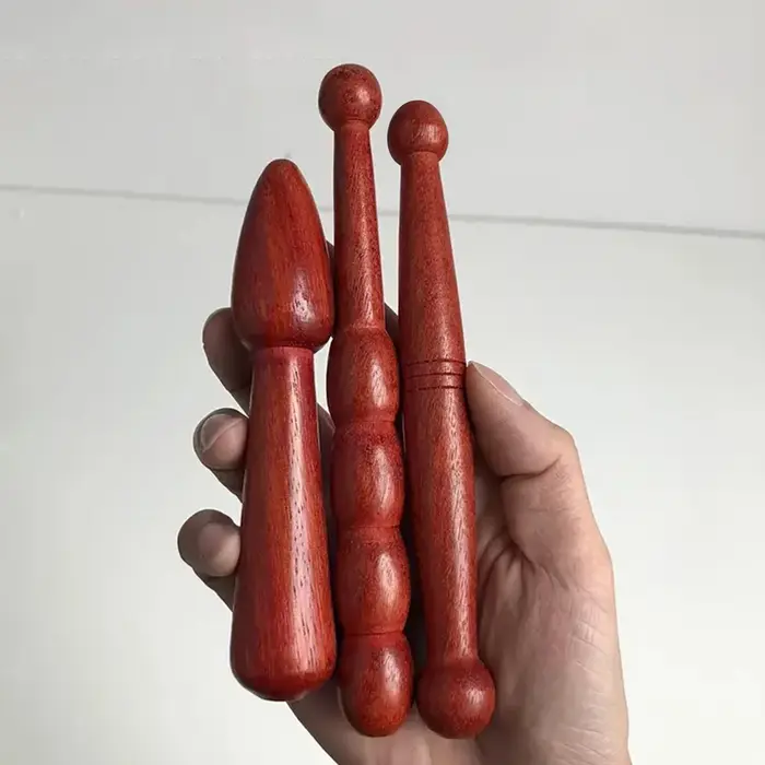 Bâton d'acupression manuel en bois