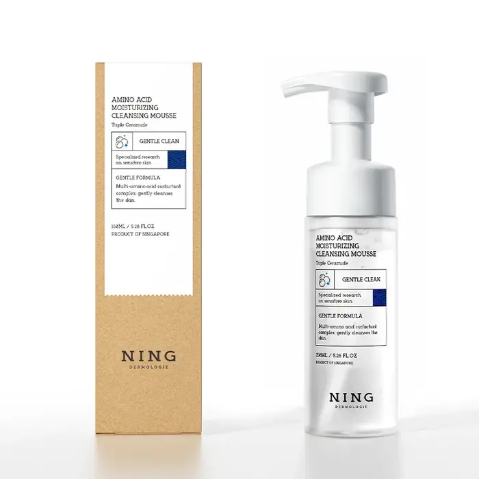 Mousse nettoyante aux acides aminés 150 ml pour peaux sensibles : hydratant