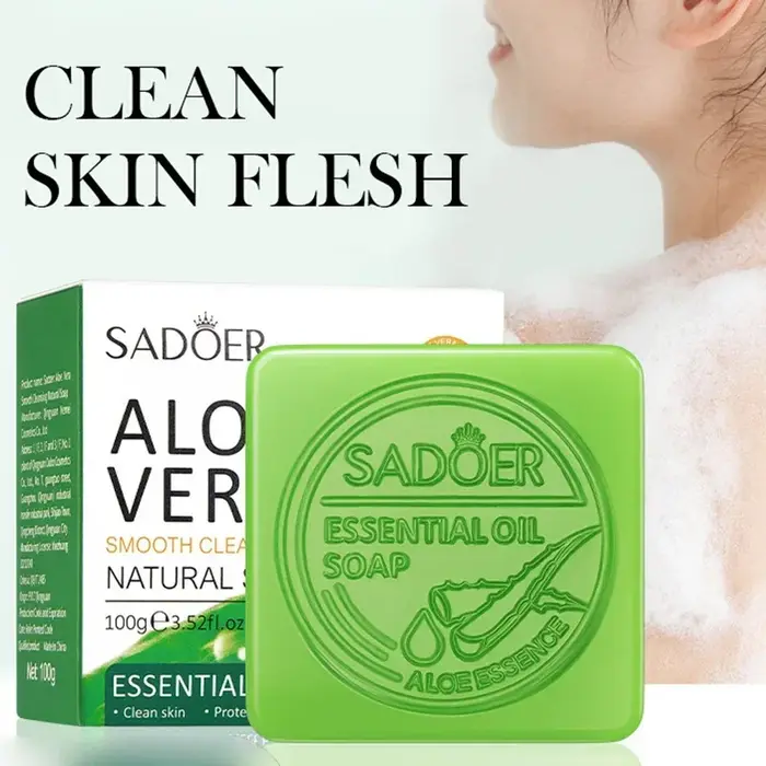 SADOER Aloe savon pour le visage mousse de lavage du visage nettoyant pour le visage hydratant raffe