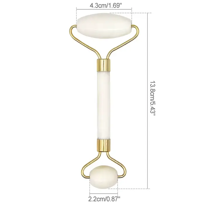 Rouleau de Jade blanc, masseur pour les yeux et le visage