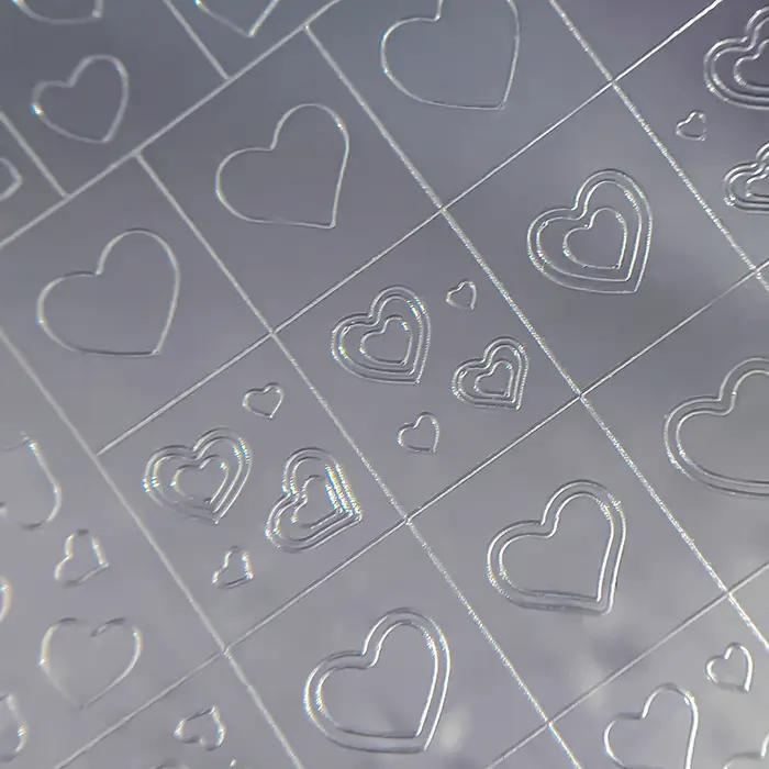 Autocollants pour ongles français multi-design, autocollants transparents à carreaux peints par pulv