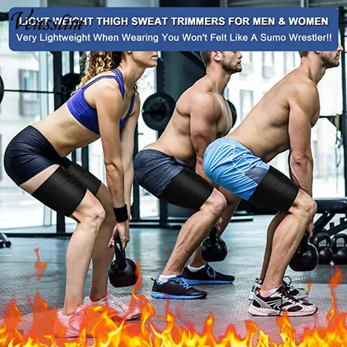 Vensslim 1 paire Sauna sueur cuissardes femmes cuisse Shaper bandes réglable Leggings formateur minceur enveloppes pour l'entraînement des jambes