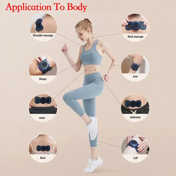 Masseur électrique intelligent pour le cou, stimulateur musculaire EMS portable, patch de massage de