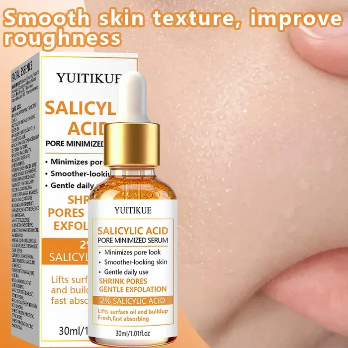Sérum exfoliant à l'acide salicylique à 2% 30ml YUITIKUE Équilibrant le sébum Réduit les pores visibles Purifiant Affinant Soin de la peau du visage Essence