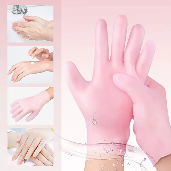 Lot de 2 gants hydratants en Silicone