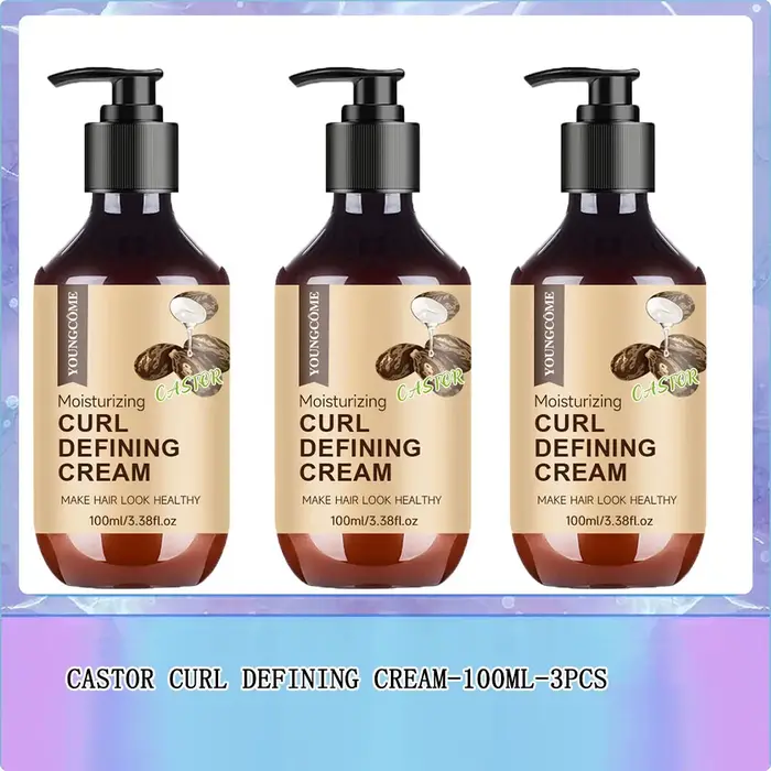 Crème activatrice de boucles à l'huile de ricin – Cheveux coils/ondulés définis