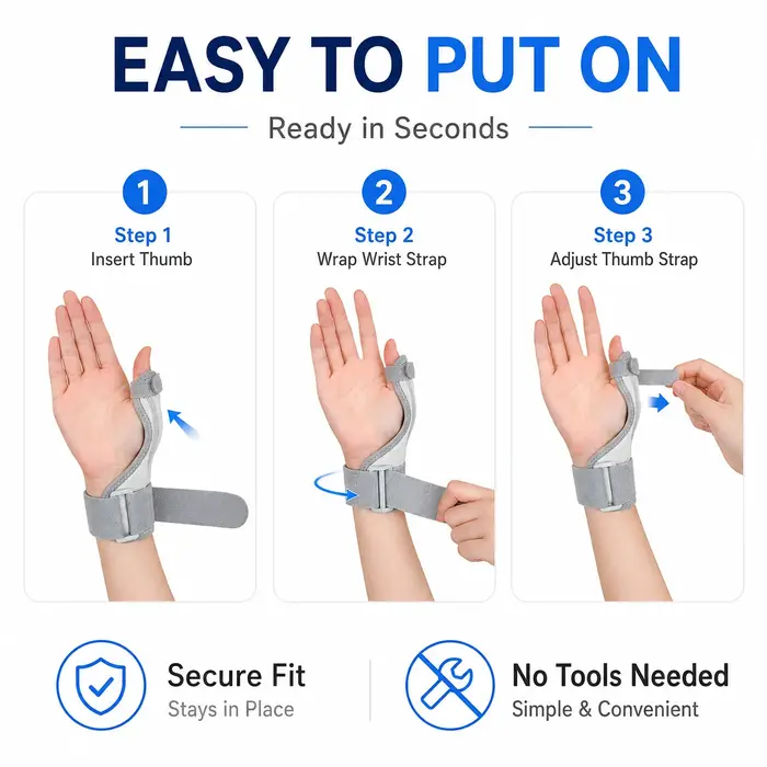 Attelle d'immobilisation du pouce