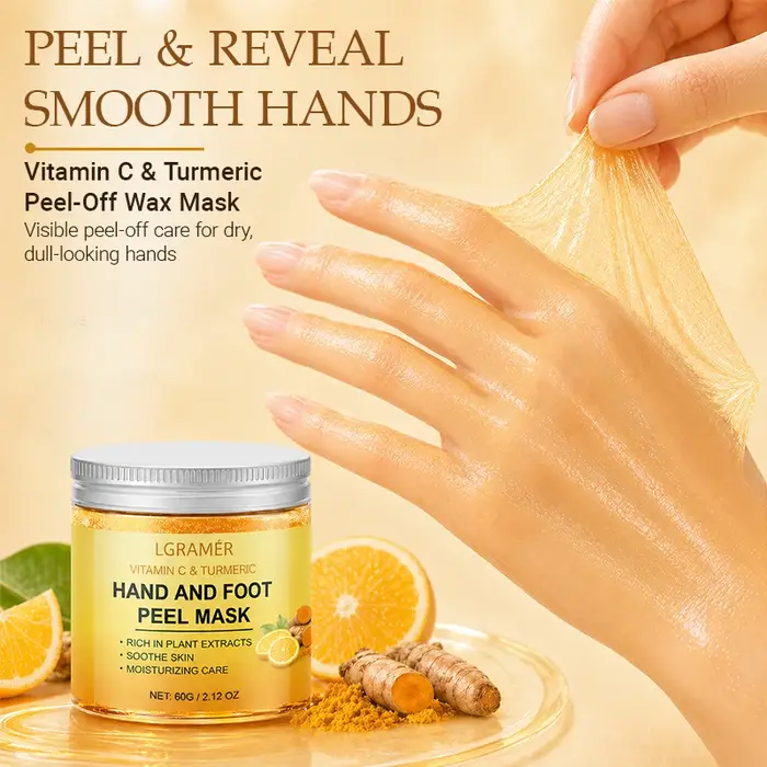 Masque pour les mains et les pieds à la vitamine C et au curcuma