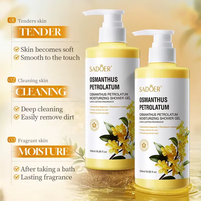 Gel douche hydratant à l'osmanthus 530 ml