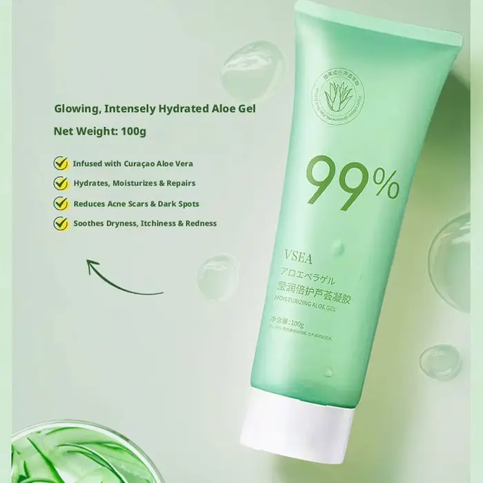 Gel d'aloe vera pour le visage et le corps