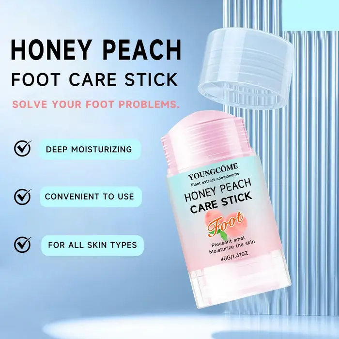 Crème de Soin des Pieds Pêche et Miel - Hydratation 72H & Réparation des Gerçures