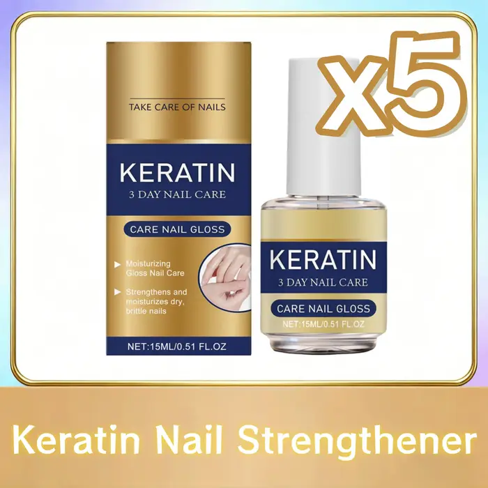 Huile Fortifiante pour Ongles à la Kératine – Réparation Végétale, Prévient la Casse, Nourrit en Profondeur, Traitement de Base, Renforce les Ongles