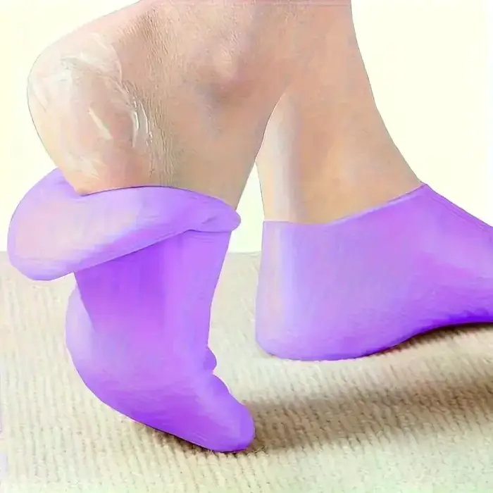 1 paire de chaussettes hydratantes en Silicone pour pieds secs et craquelés
