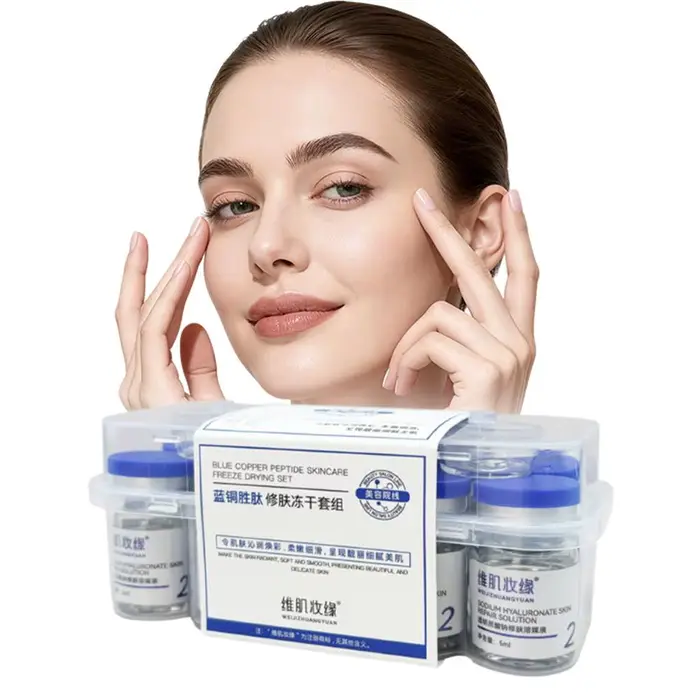 Poudre lyophilisée GHK-CU : Kit anti-âge pour la réparation cutanée, améliore l'élasticité, atténue 