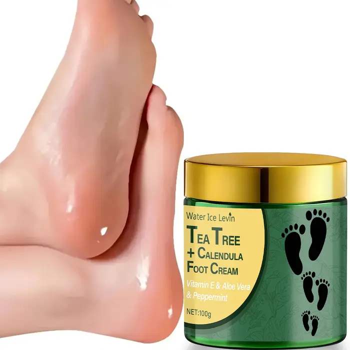Crème pour les pieds Tea Tree & Calendula avec vitamine E & Aloe Vera