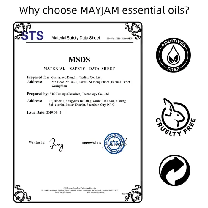 MAYJAM 100ML huiles essentielles d'arôme pur cannelle romarin bois de cèdre citronnelle huile d'arbre à thé pour Massage humidificateur savons bougie