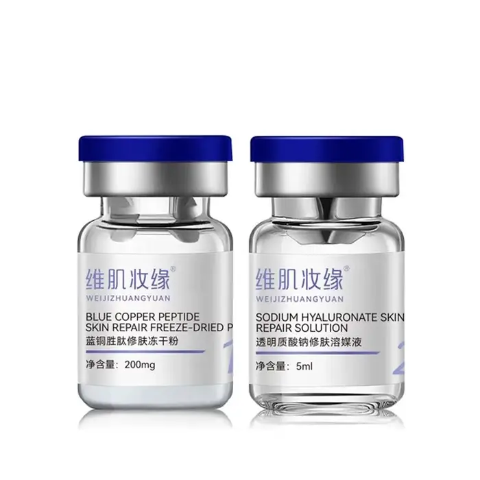 Poudre lyophilisée GHK-CU : Kit anti-âge pour la réparation cutanée, améliore l'élasticité, atténue 