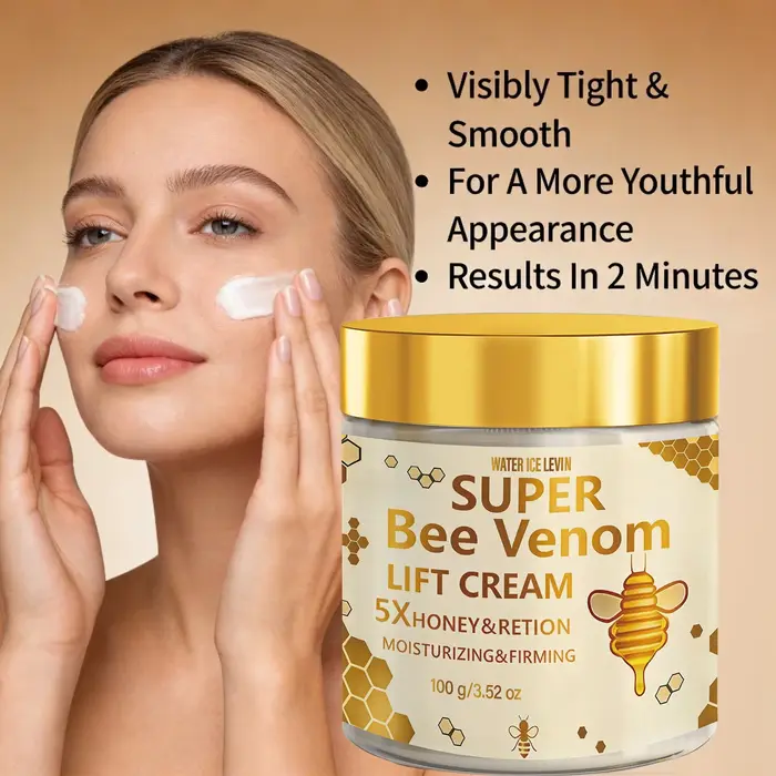 Crème Visage au Venin d'Abeille 100g avec Acide Hyaluronique