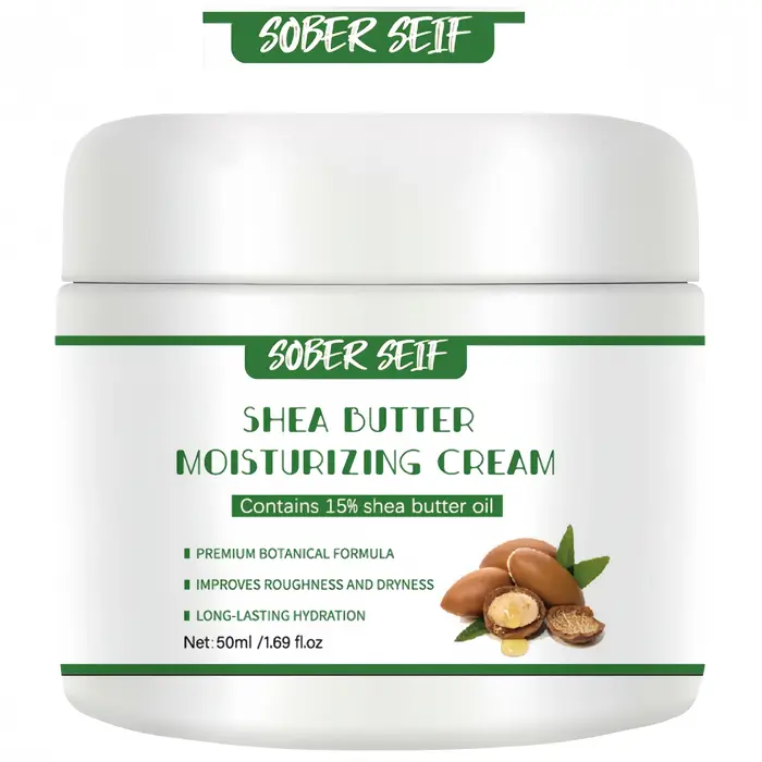 Crème hydratante au beurre de karité 72H hydratante, raffermissante et éclaircissante pour peaux sèc