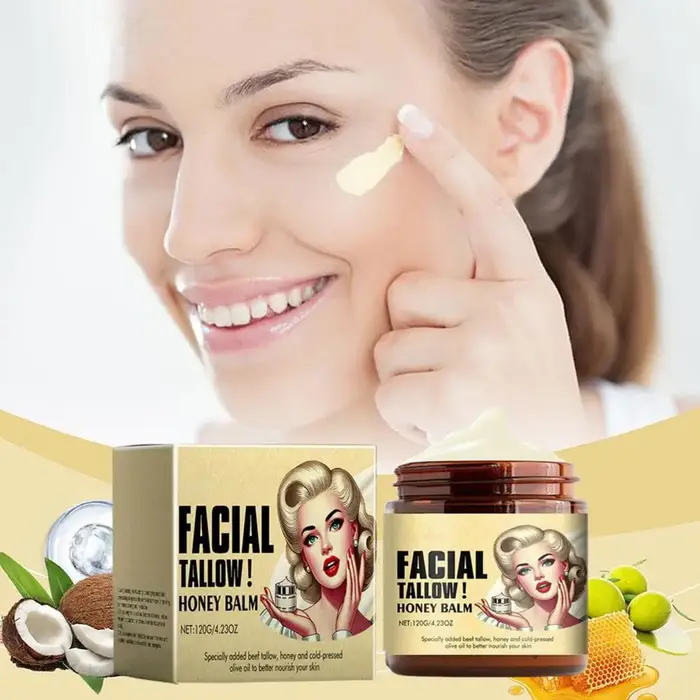 Crème hydratante pour le visage au suif de bœuf fouetté