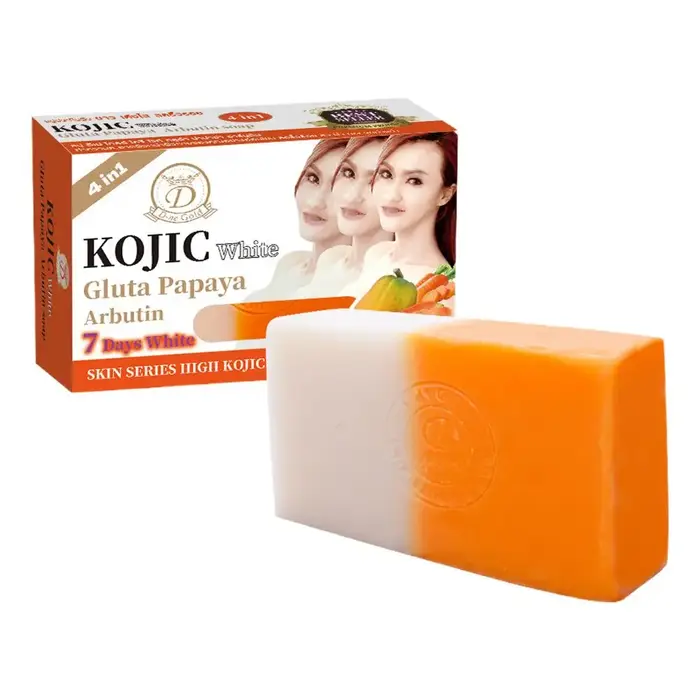 Savon à l'huile essentielle de papaye et d'acide kojique 160g, savon artisanal hydratant pour le bai