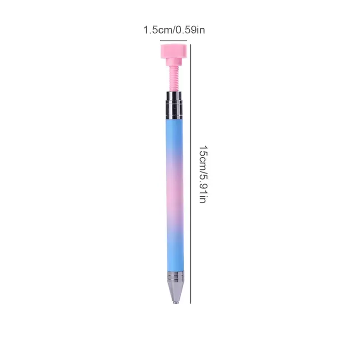 Stylo de peinture diamant dégradé Macaron avec stylo de cire rechargeable, stylo de forage à pointe 