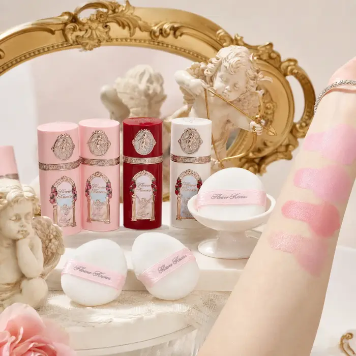 Flower Knows Strawberry Cupid Blush Liquide Eclat Naturel Teint Joues Longue Tenue Hydratant Leger Maquillage Glow