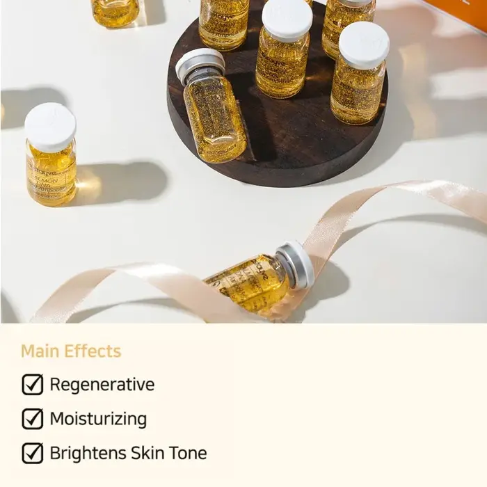 Kit de sérum ampoule dorée à l'ADN de saumon naturel 8ml Stayve Essence faciale hydratante