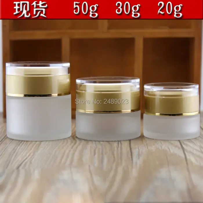 Pot cosmétique givré, 6 pièces