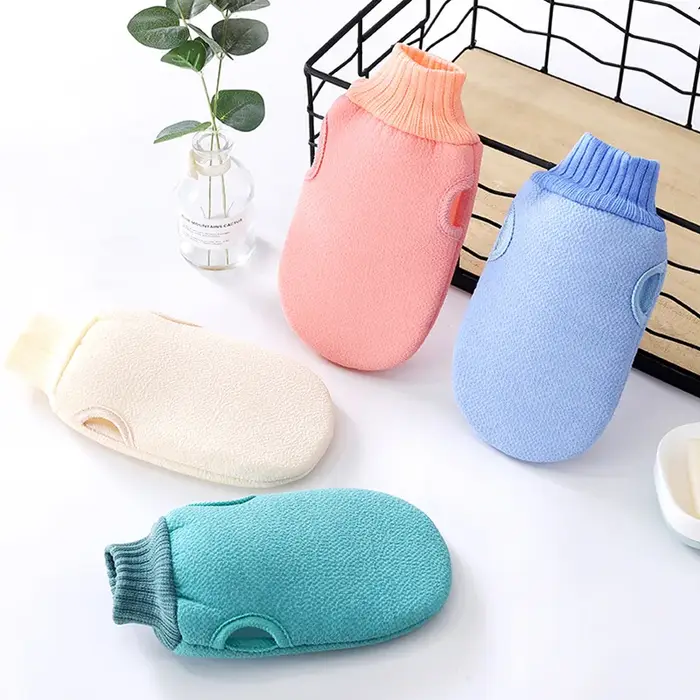 Gant exfoliant-gant exfoliant pour peau morte gants exfoliants de bain pour douche Spa Massage gommage corporel