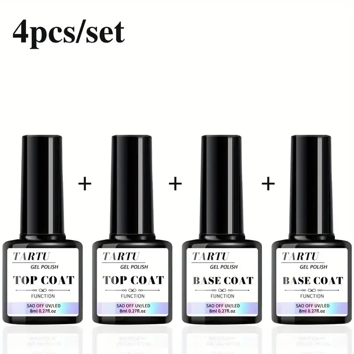 Ensemble de vernis à ongles Gel fonctionnel de 8Ml, avec couche de Base et couche de finition en dia