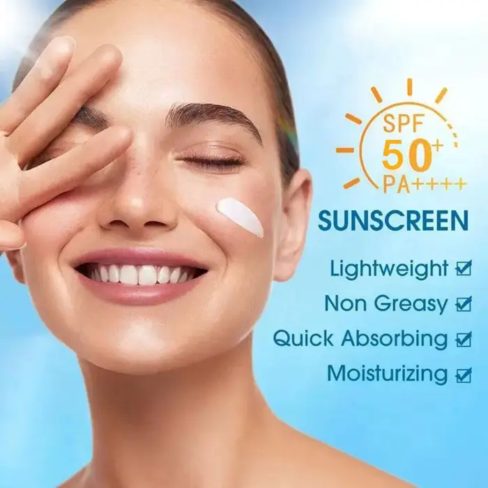 Crème solaire pour le visage et le corps éventuelles F50 +