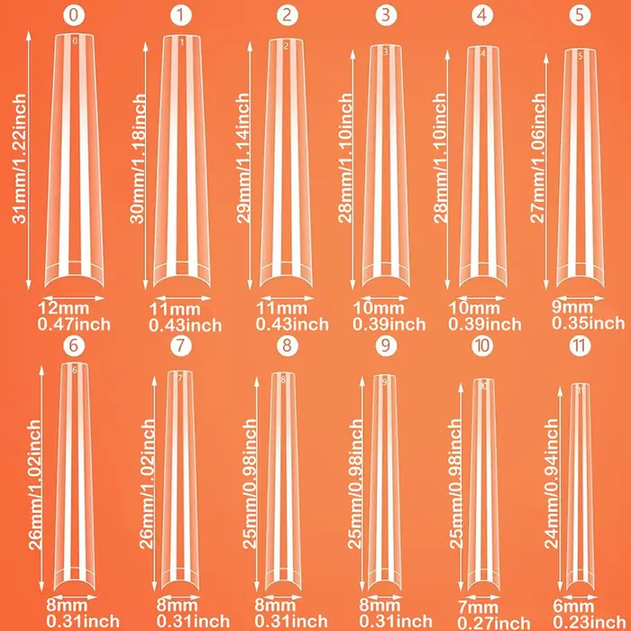 Embouts de cercueil longs et transparents, 120 pièces, pour Salons d'ongles en acrylique et Nail Art