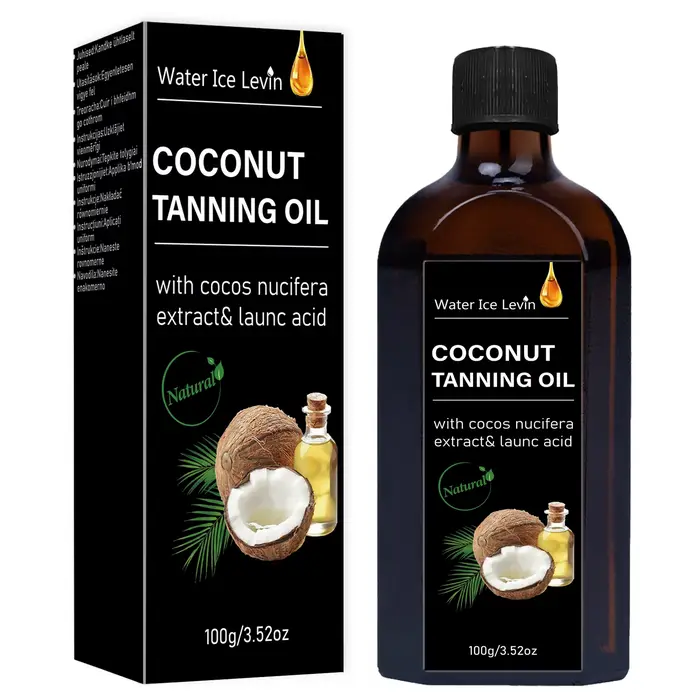Huile Bronzante à la Noix de Coco – Huile Corporelle pour un Éclat Naturel et une Peau Hâlée, Lotion