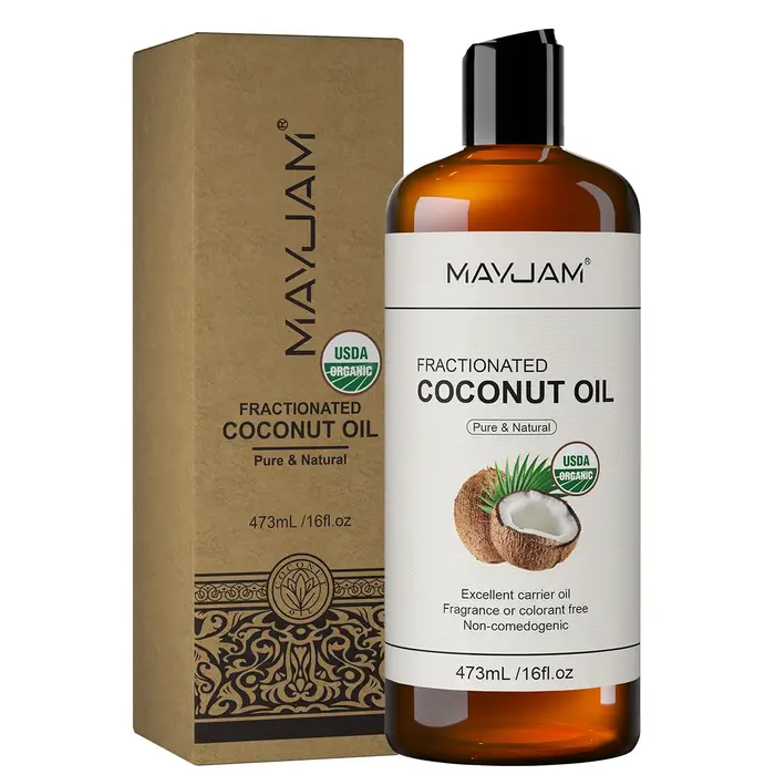 USDA huile de noix de coco biologique pour la peau visage cheveux pressé à froid amande douce argan marocain